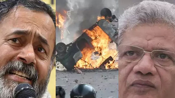 Sitaram Yechury, Yogendra Yadav, Jayati Ghosh not charged in Delhi riots: Police Sitaram Yechury, Yogendra Yadav, Jayati Ghosh not charged in Delhi riots: Police
