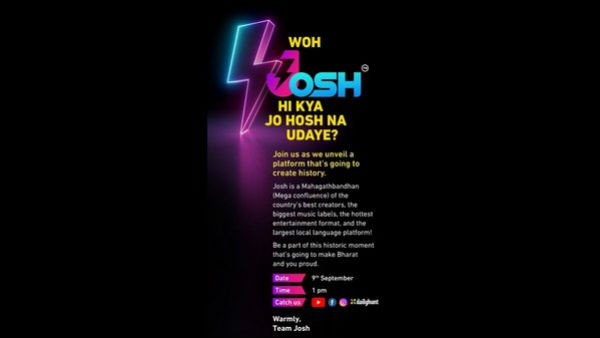 Indias leading news app Daily Hunt to launch short video Josh App on September 9th Indias leading news app Daily Hunt to launch short video Josh App on September 9th