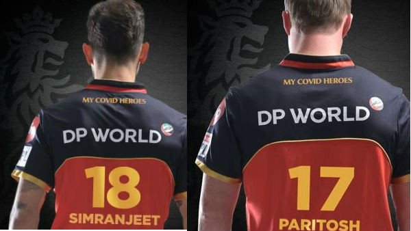 Kohli and Ab De villiers honour Covid heroes by wearing the jersey with former names Kohli and Ab De villiers honour Covid heroes by wearing the jersey with former names