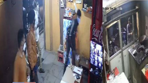 Attack on fast food center in Chikkadpally in Hyderabad Attack on fast food center in Chikkadpally in Hyderabad