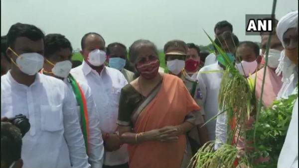 vijayawada tour: nirmala sitharaman on new farms act vijayawada tour: nirmala sitharaman on new farms act