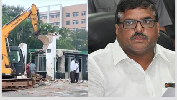 botsa slams chandrababu political revenge allegations over demolitions of geetham university botsa slams chandrababu political revenge allegations over demolitions of geetham university