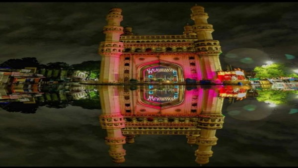 Charminar view in flood water Charminar view in flood water