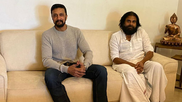 Kicha Sudeep meets Janasena Chief Pawan kalyan, discuss current issues and shootings after unlock Kicha Sudeep meets Janasena Chief Pawan kalyan, discuss current issues and shootings after unlock