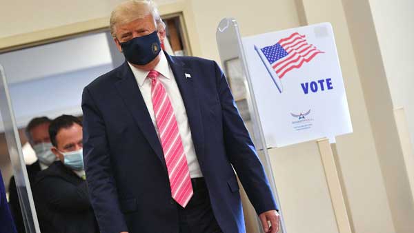 US Election 2020: Donald Trump cast an early ballot in the US election US Election 2020: Donald Trump cast an early ballot in the US election