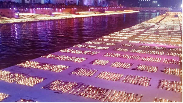 Ayodhya Deepotsav makes it to Guinness Book, 5,84,572 diyas lit, Ahead Of Diwali Ayodhya Deepotsav makes it to Guinness Book, 5,84,572 diyas lit, Ahead Of Diwali
