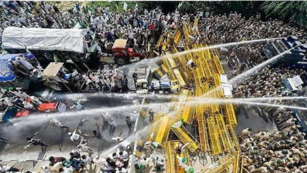 farmers long march against centres farm laws turns violent at delhi borders farmers long march against centres farm laws turns violent at delhi borders
