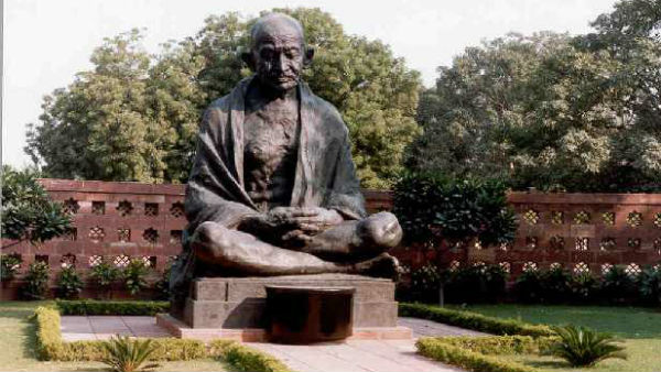 Gandhi statue to be shifted to temporary spot to make way for Parliament construction Gandhi statue to be shifted to temporary spot to make way for Parliament construction