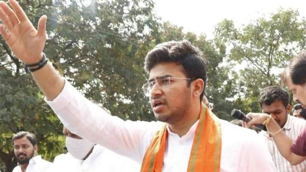 BJP MP Tejaswi Surya who went to Osmania university creates extreme tension BJP MP Tejaswi Surya who went to Osmania university creates extreme tension