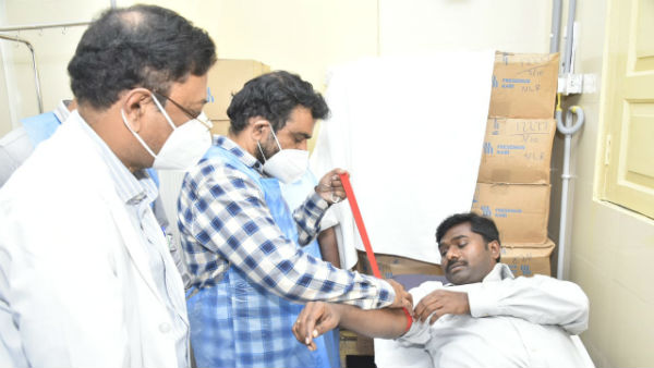 anantapur district collector gandham chandrudu donates blood on his birthday anantapur district collector gandham chandrudu donates blood on his birthday