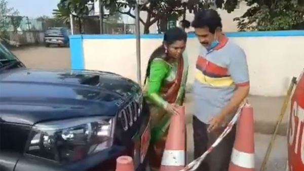 kaza toll plaza : cctv footage shows vaddera corporation chairperson revathis nuisance kaza toll plaza : cctv footage shows vaddera corporation chairperson revathis nuisance