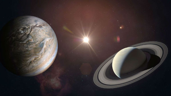Jupiter and saturn come close to each other,This is called Great Conjunction Jupiter and saturn come close to each other,This is called Great Conjunction