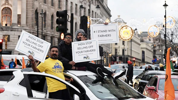 Thousands Protest In London To Support Indian Farmers Thousands Protest In London To Support Indian Farmers