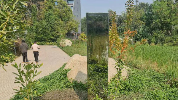 Now, mysterious monolith sighted in Ahmedabad; first in India Now, mysterious monolith sighted in Ahmedabad; first in India