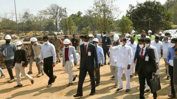 CM KCR inspects new Secretariat construction, orders to Speed Up works CM KCR inspects new Secretariat construction, orders to Speed Up works