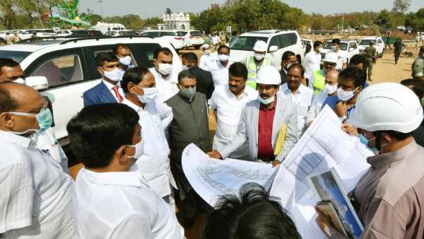 CM KCR inspects new Secretariat construction, orders to Speed Up works CM KCR inspects new Secretariat construction, orders to Speed Up works