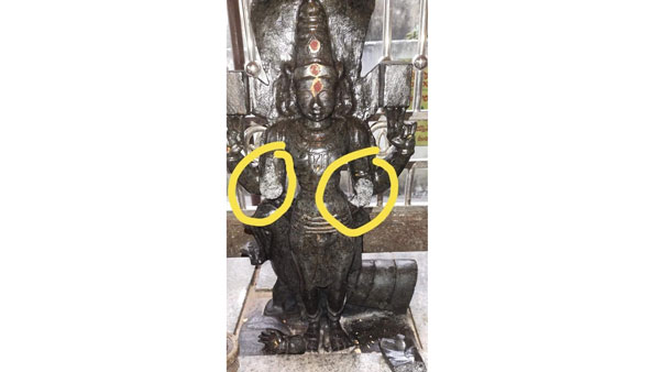రాజమండ్రిలోని సుబ్రహ్మణ్యస్వామి విగ్రహం చేతులు ధ్వంసం..