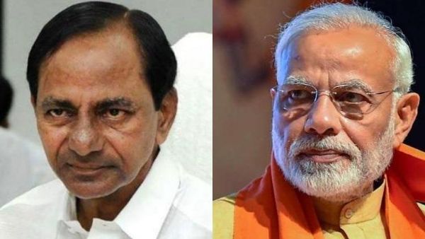 no modi photo in flexi..kcr photo Torn no modi photo in flexi..kcr photo Torn