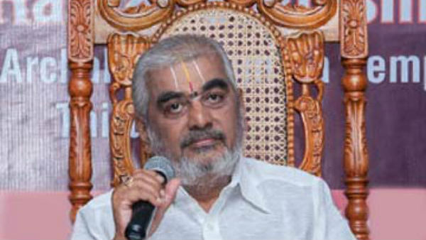 TTD Agama advisor AV Ramana Deekshitulu urges to rebuild 1000 pillars mandapam TTD Agama advisor AV Ramana Deekshitulu urges to rebuild 1000 pillars mandapam