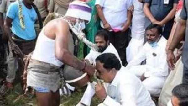 telangana ministers drinks kallu telangana ministers drinks kallu
