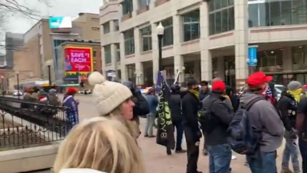 Violence at US Capitol: Other smaller crowds gathered at statehouses across the country Violence at US Capitol: Other smaller crowds gathered at statehouses across the country