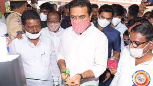 bjp workers tried to block minister ktr convoy against his comments over mla challa dharma reddy issue bjp workers tried to block minister ktr convoy against his comments over mla challa dharma reddy issue