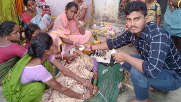 A volunteer gives pension to a dead woman in vizianagaraA volunteer gives pension to a dead woman in vizianagaram districtm district A volunteer gives pension to a dead woman in vizianagaraA volunteer gives pension to a dead woman in vizianagaram districtm district