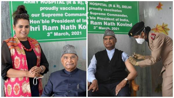 President Ram Nath Kovind receives first dose of Covid-19 vaccine in Delhi President Ram Nath Kovind receives first dose of Covid-19 vaccine in Delhi