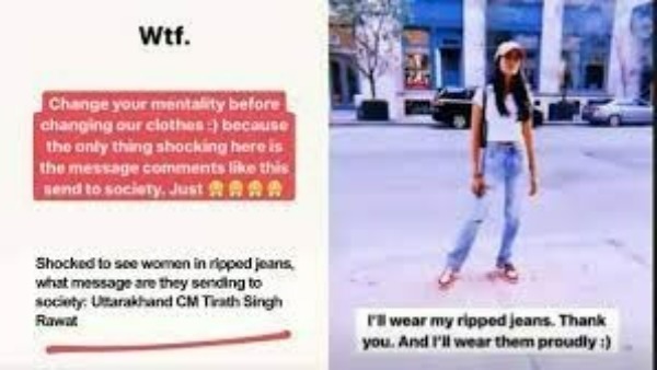 ripped jeans controversy: Navya Naveli Nanda slams Uttarakhand bjp CM, says Change mentality ripped jeans controversy: Navya Naveli Nanda slams Uttarakhand bjp CM, says Change mentality