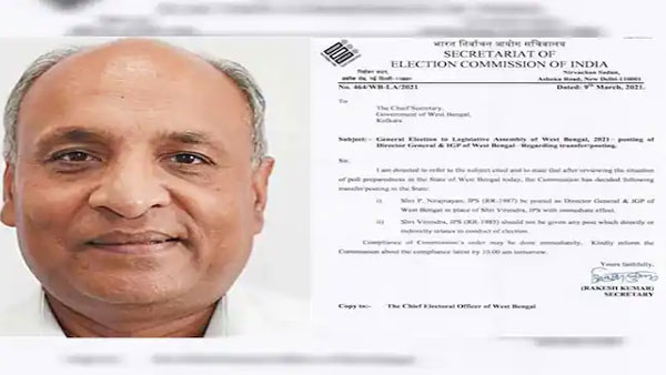 Ahead of Bengal Polls, EC Transfers DGP Virendra, Posts IPS P. Nirajnayan To Replace Him Ahead of Bengal Polls, EC Transfers DGP Virendra, Posts IPS P. Nirajnayan To Replace Him