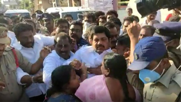 former tdp minister kollu ravindra arrested in rude behaviour with police during elections former tdp minister kollu ravindra arrested in rude behaviour with police during elections