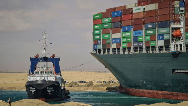 Giant Ship Stuck For Days In Suez Canal Floats Again: Report Giant Ship Stuck For Days In Suez Canal Floats Again: Report