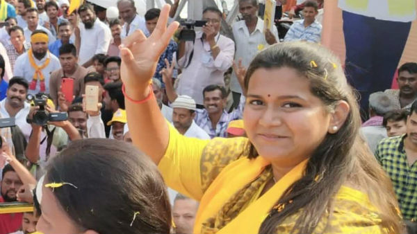 అసంతృప్త నేతలను కలిసి మాట్లాడుతున్న మేయర్ అభ్యర్థి కేశినేని శ్వేత