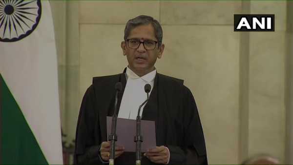 Justice NV Ramana sworn in as 48th CJI of India, PM Modi present for the ceremony Justice NV Ramana sworn in as 48th CJI of India, PM Modi present for the ceremony