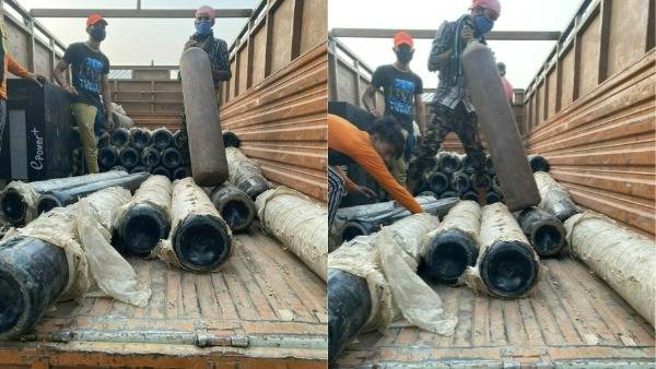 DRDO supplies 150 jumbo cylinders of Oxygen to UP govt, 1000 cylinders to be sent DRDO supplies 150 jumbo cylinders of Oxygen to UP govt, 1000 cylinders to be sent