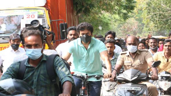 viral video: Actor Vijay cycles to polling station in Chennai, police lathicharge frenzied fans viral video: Actor Vijay cycles to polling station in Chennai, police lathicharge frenzied fans