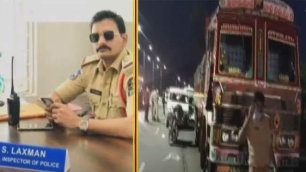 fatal road accident at abdullapurmet, Sultan Bazar ps ci laxman and his wife died fatal road accident at abdullapurmet, Sultan Bazar ps ci laxman and his wife died