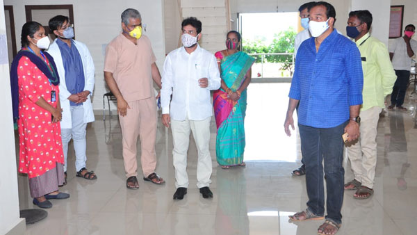 Vikarabad MLA and doctor Methuku Anand visits Isolation center Vikarabad MLA and doctor Methuku Anand visits Isolation center