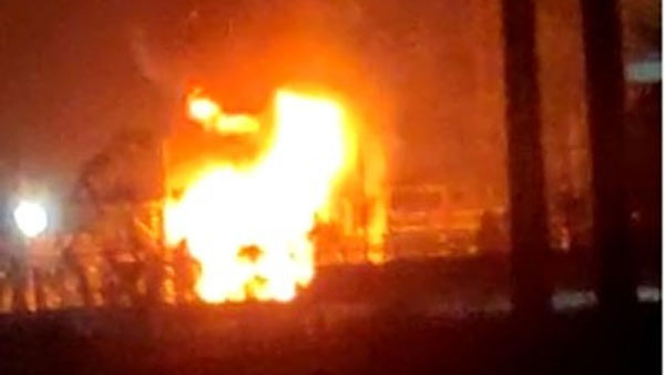 visakhapatnam: massive fire accident at ap transco simhachalam substation visakhapatnam: massive fire accident at ap transco simhachalam substation