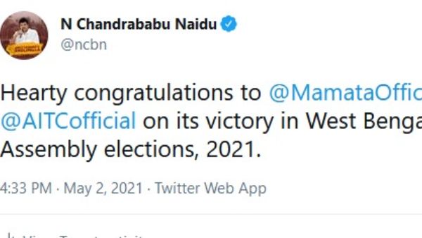 tdp chief chandrababu congratulate mamata, stalin and pinarayi vijayan over phone call tdp chief chandrababu congratulate mamata, stalin and pinarayi vijayan over phone call