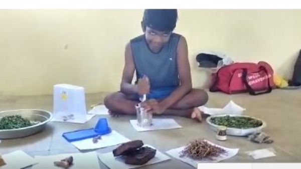 Visakhapatnam: A years old boy made covid19 medicine in the line of Anandayya Visakhapatnam: A years old boy made covid19 medicine in the line of Anandayya