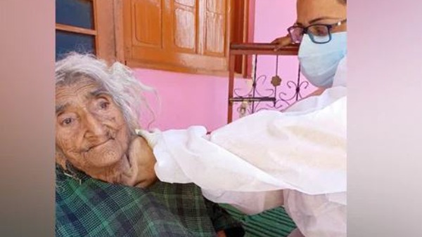 124-Year-Old Woman Administered Covid Jab In Jammu Kashmir 124-Year-Old Woman Administered Covid Jab In Jammu Kashmir