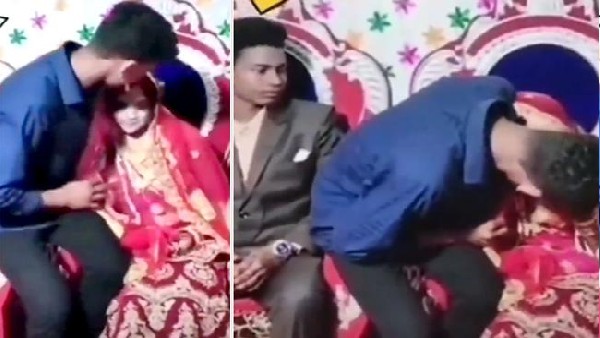 man kisses bride infront of groom, vedio viral man kisses bride infront of groom, vedio viral