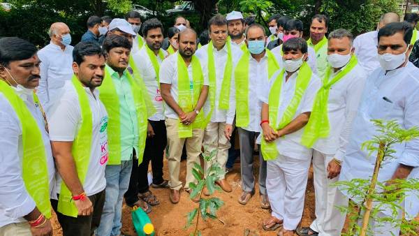 nri trs leaders sapling a plant at hyderabad dhulapally nri trs leaders sapling a plant at hyderabad dhulapally