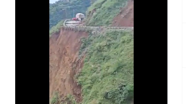 viral video: Himachal Pradesh landslide video, Sirmaur Road Collapse, NH 707 blocked viral video: Himachal Pradesh landslide video, Sirmaur Road Collapse, NH 707 blocked