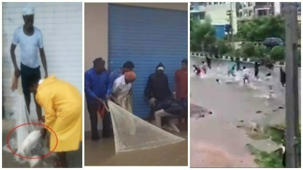 viral video: heavy rains in telangana, nirmal worst affected, fishing on roads, cm kcr calls min ik reddy viral video: heavy rains in telangana, nirmal worst affected, fishing on roads, cm kcr calls min ik reddy