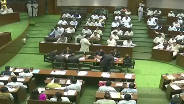Ruckus inside the House: Maharashtra Speaker suspends 12 BJP MLAs for one year. Ruckus inside the House: Maharashtra Speaker suspends 12 BJP MLAs for one year.