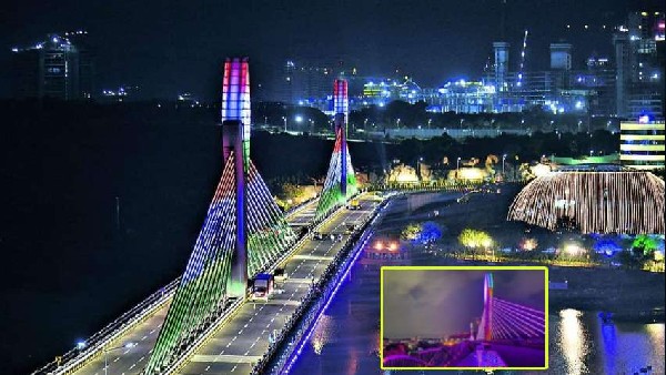 durgam cheruvu cable bridge latest video durgam cheruvu cable bridge latest video