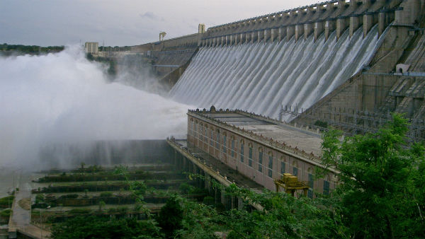 nagarjuna sagar dam crust gates lifted to release excess water due to heavy flow nagarjuna sagar dam crust gates lifted to release excess water due to heavy flow