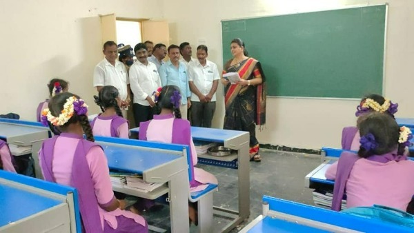 nadu nedu scheme ysrcp mla roja turns as teacher after inaugurating high school nadu nedu scheme ysrcp mla roja turns as teacher after inaugurating high school